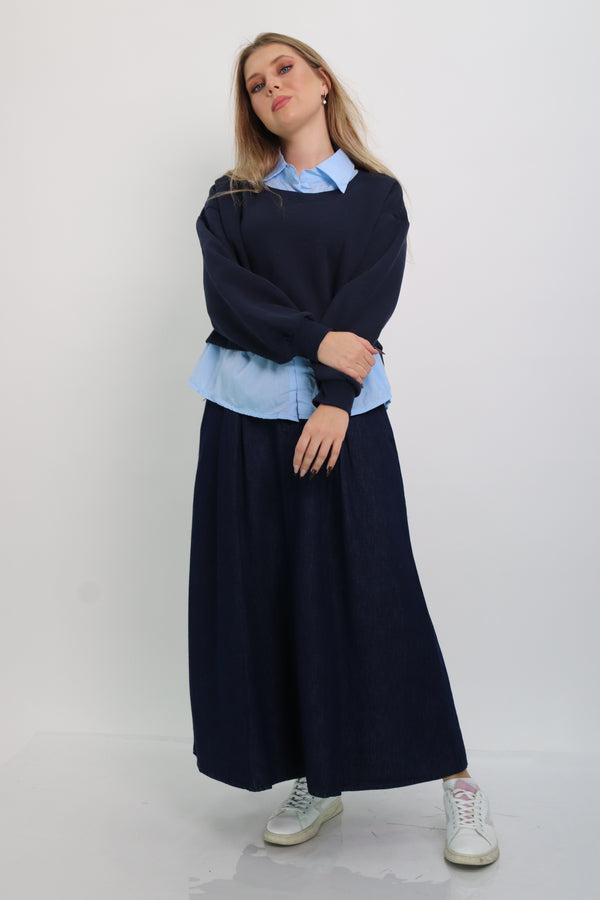 חולצת שילוב צווארון