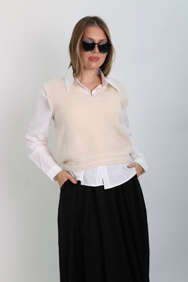 חולצת צווארון ליאנה