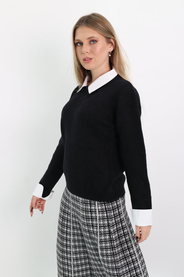 חולצת סריג צווארון