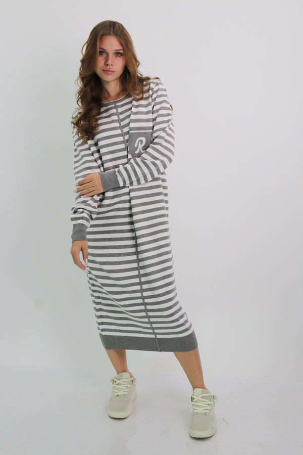 שמלת סריג פסים רומי