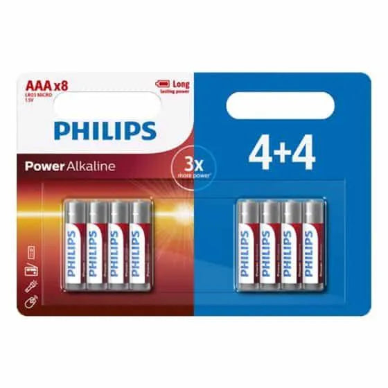 סט 4+4 סוללות Philips AAA - דתייה אונליין