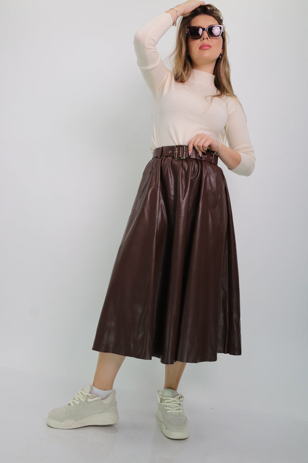 חצאית עור אשלי